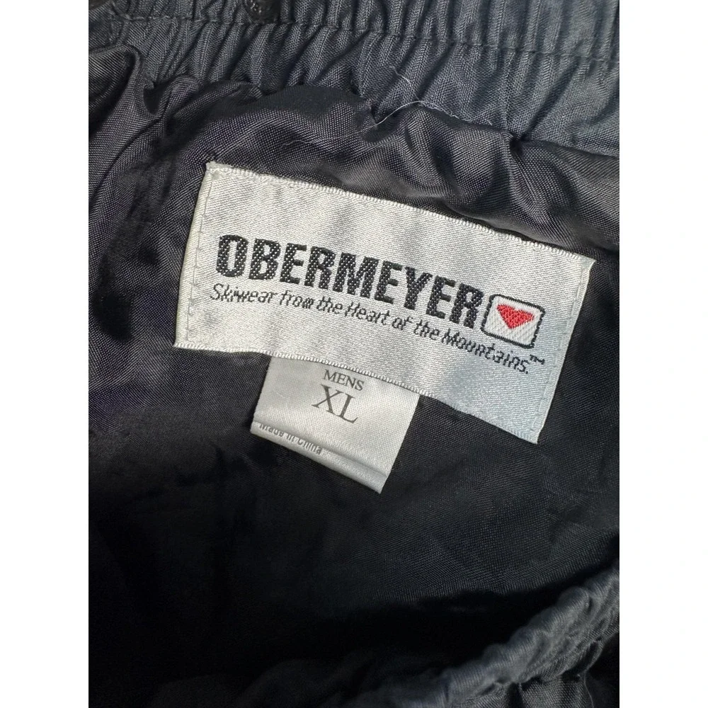 Obermeyer‎ Tundra Snow Pants Mens XL Black Insulated Ski Adjustable Waist Zip